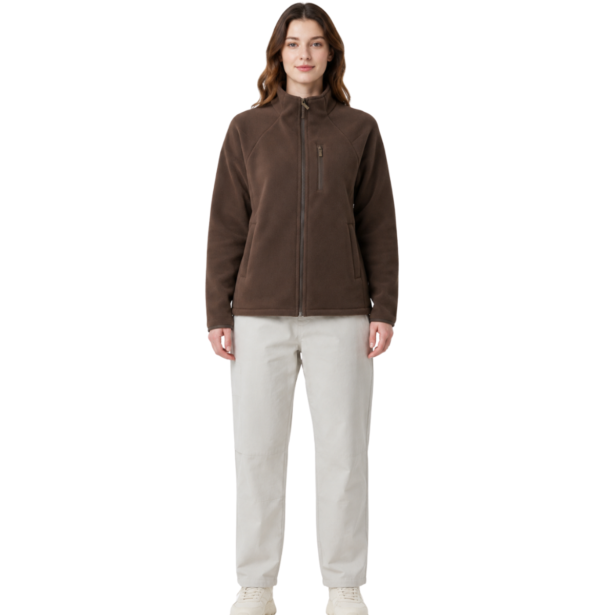 Fleecejacke Damen braun