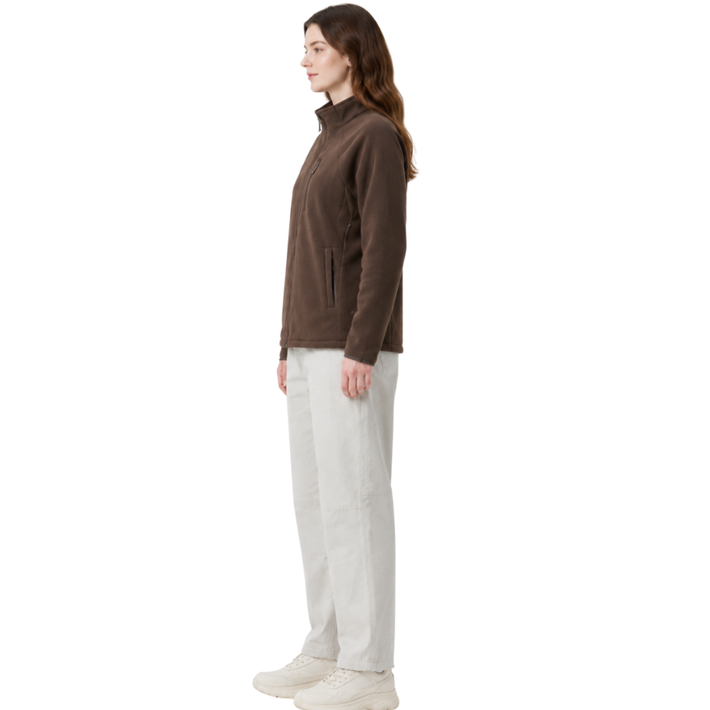 Fleecejacke Damen braun