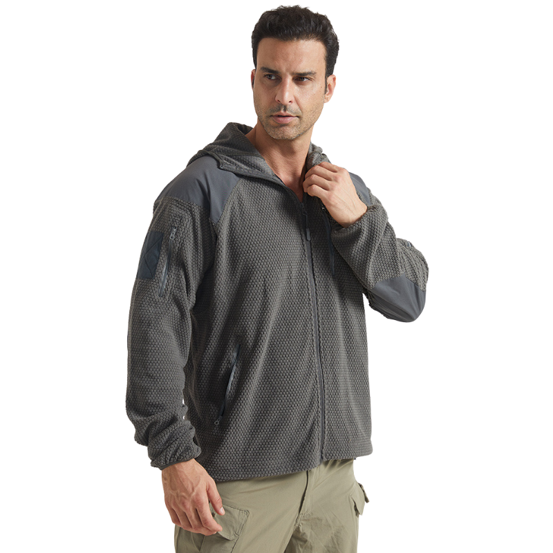 Fleecejacke Herren mit Kapuze
