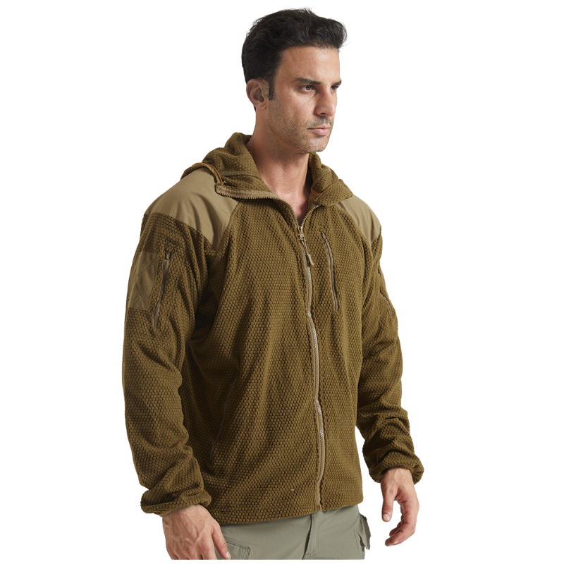 Fleecejacke Herren mit Kapuze