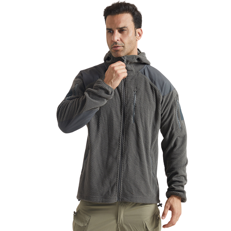 Fleecejacke Herren mit Kapuze