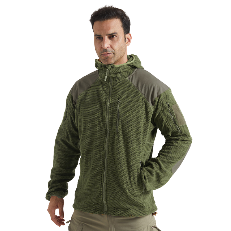 Fleecejacke Herren mit Kapuze