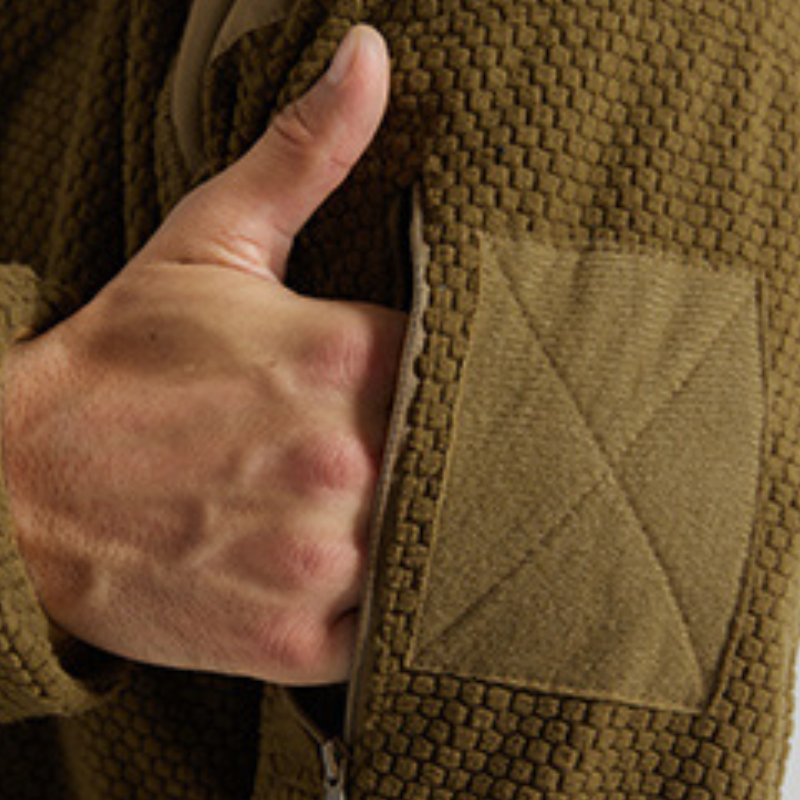 Fleecejacke Herren mit Kapuze