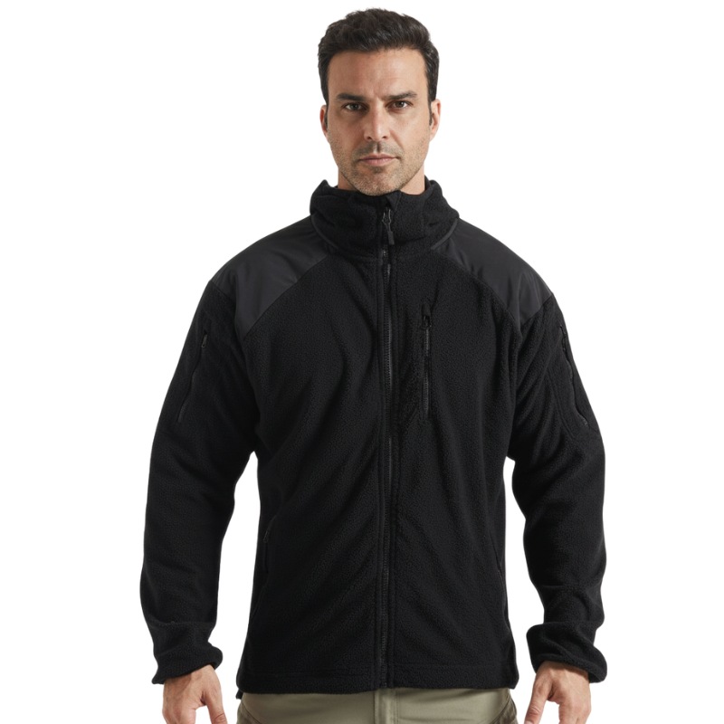Fleecejacke Herren mit Kapuze