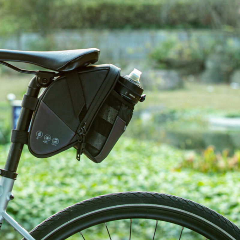 Satteltasche Fahrrad reflektierend mit Flaschenfach