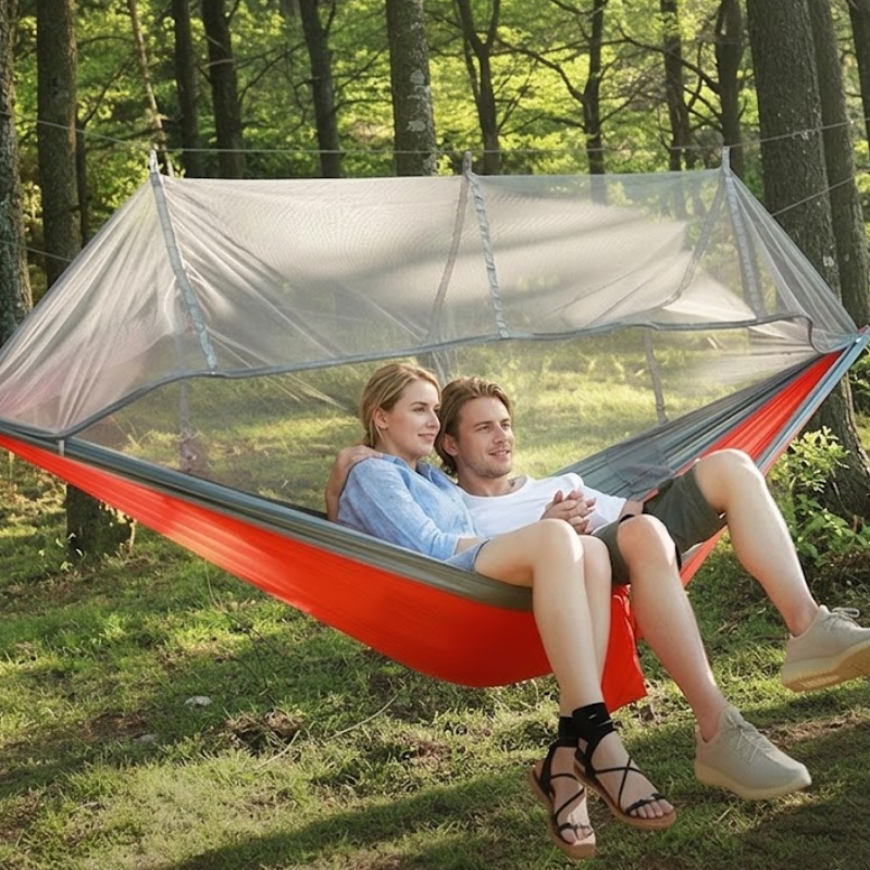 Camping hängematte mit moskitonetz