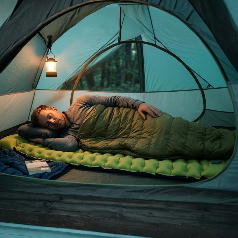 Isomatte mit Fußpumpe Camping