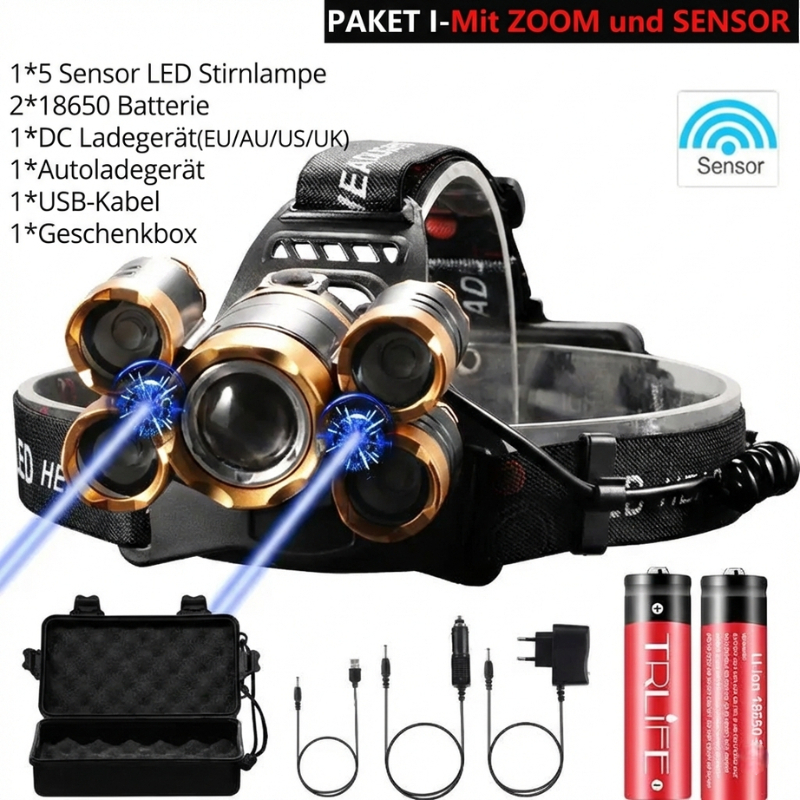Stirnlampe mit Sensor
