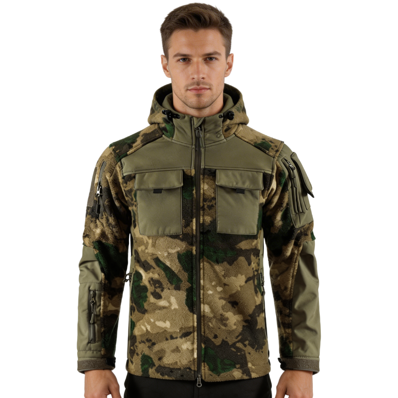 Fleecejacke camo herren Softshell