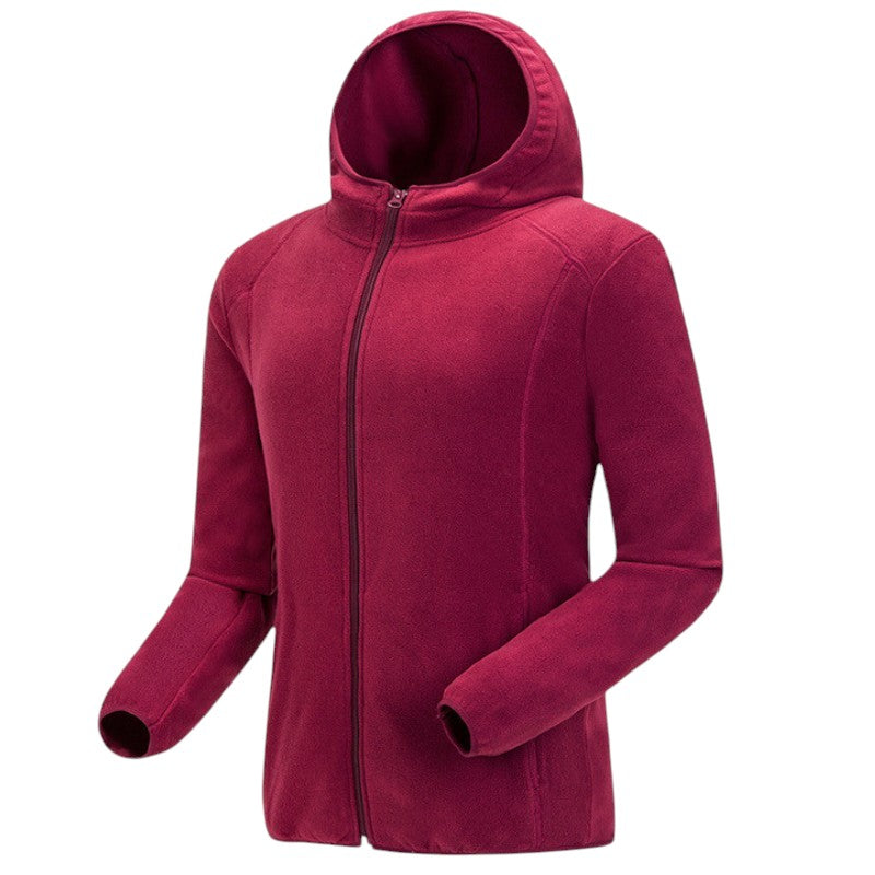 Fleecejacke Damen mit Kapuze