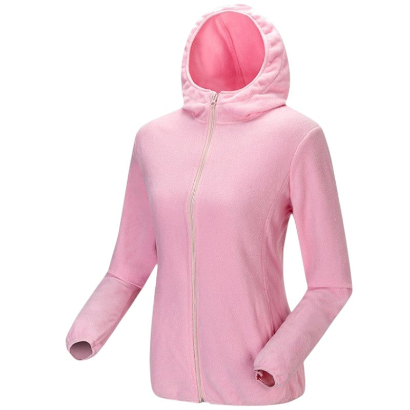 Fleecejacke Damen mit Kapuze
