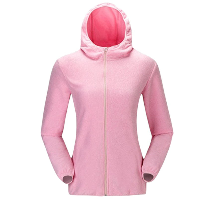Fleecejacke Damen mit Kapuze