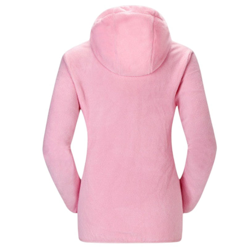 Fleecejacke Damen mit Kapuze