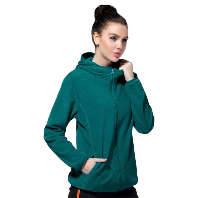 Fleecejacke Damen mit Kapuze