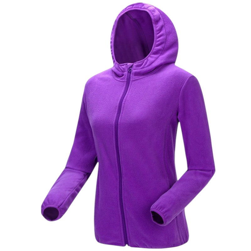 Fleecejacke Damen mit Kapuze