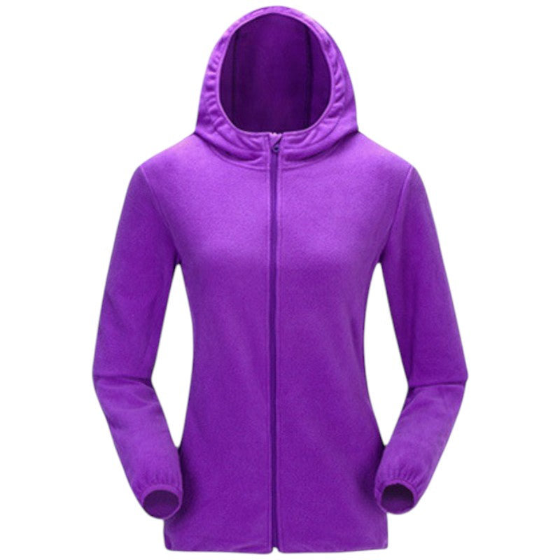 Fleecejacke Damen mit Kapuze