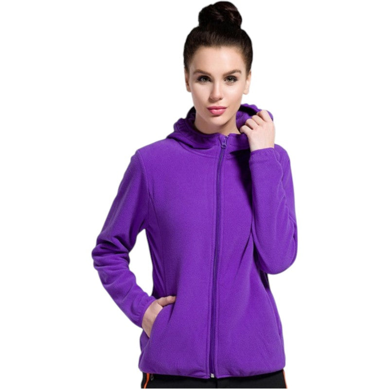 Fleecejacke Damen mit Kapuze