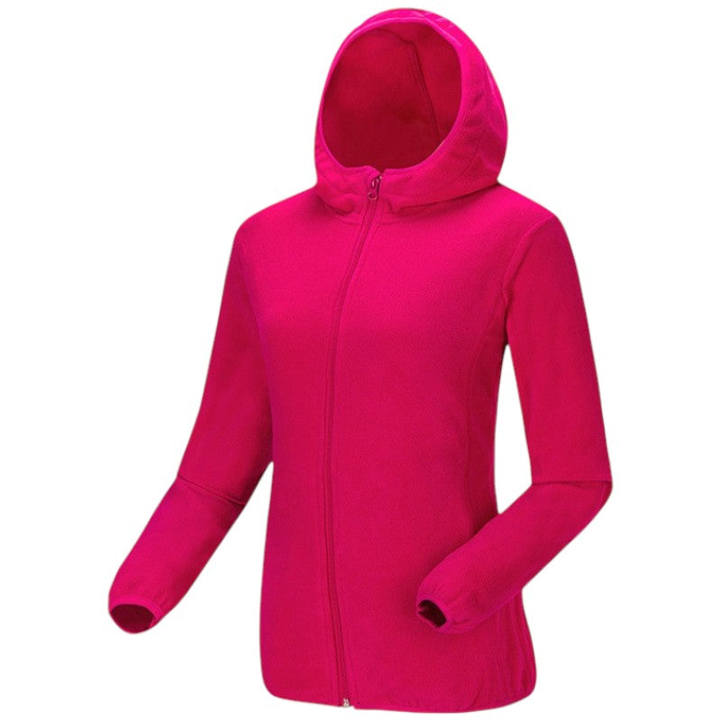 Fleecejacke Damen mit Kapuze