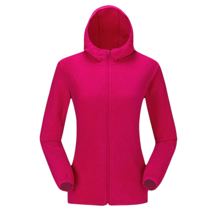 Fleecejacke Damen mit Kapuze