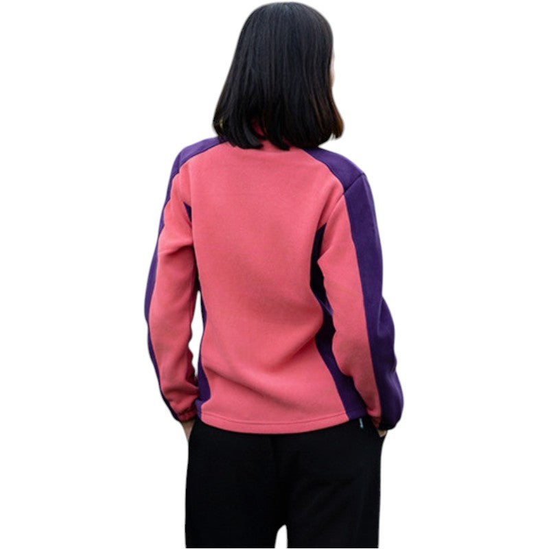 Zweifarbig Fleecejacke Damen