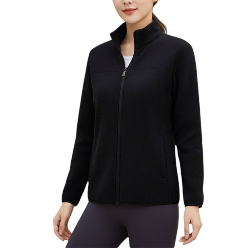 Fleecejacke Damen schwarz
