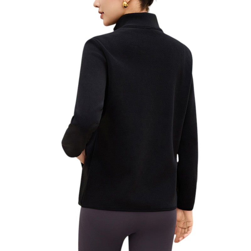 Fleecejacke Damen schwarz