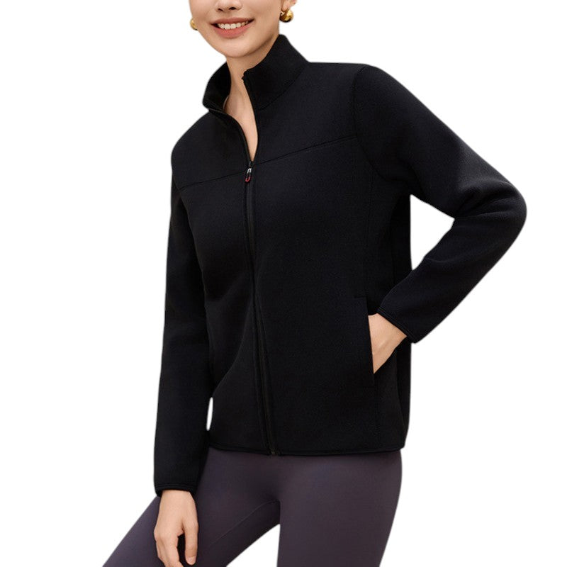 Fleecejacke Damen schwarz