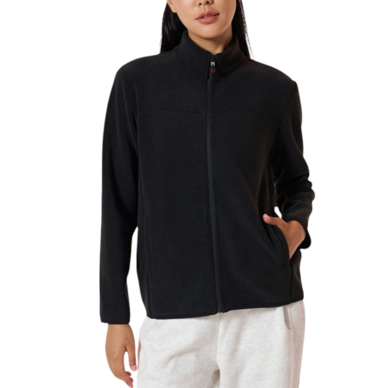 Fleecejacke Damen schwarz