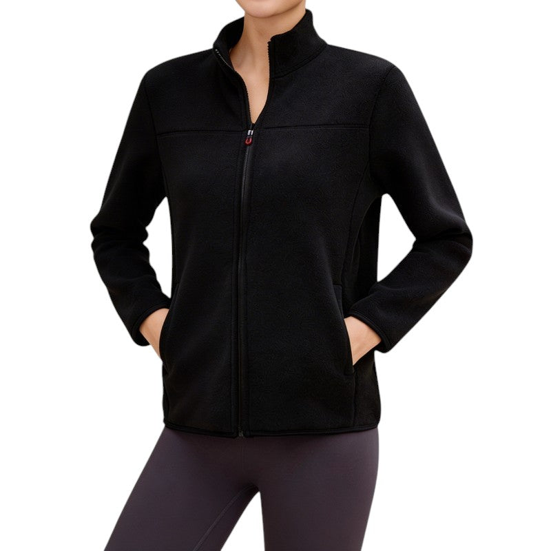 Fleecejacke Damen schwarz