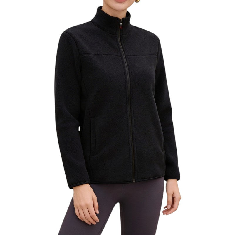 Fleecejacke Damen schwarz