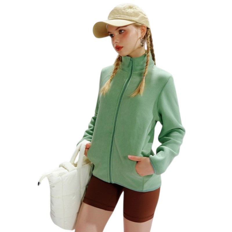 Fleecejacke Damen Stehkragen
