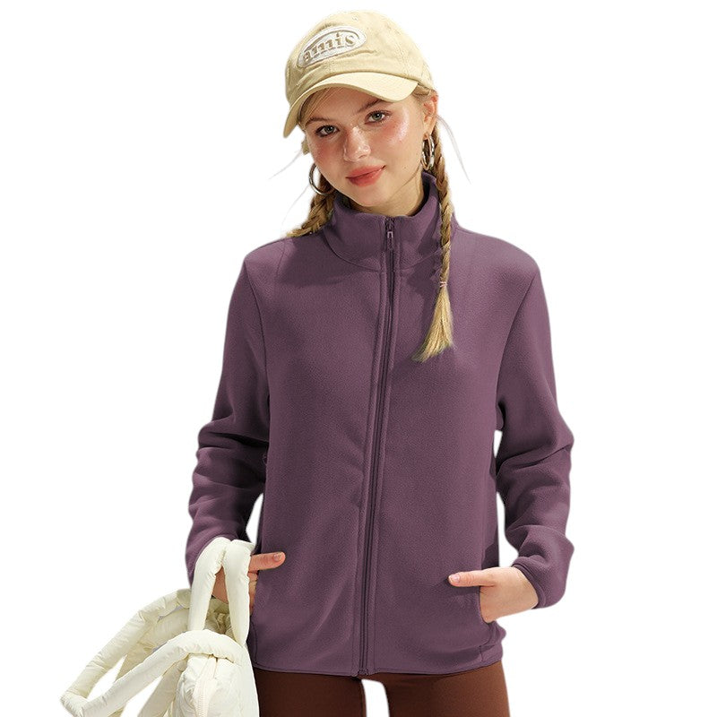 Fleecejacke Damen Stehkragen