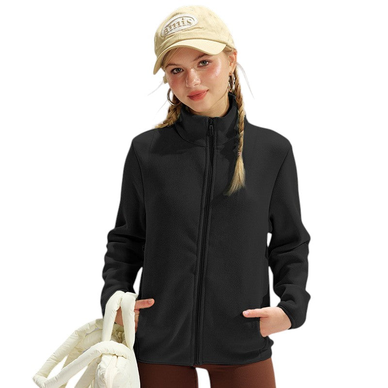 Fleecejacke Damen Stehkragen