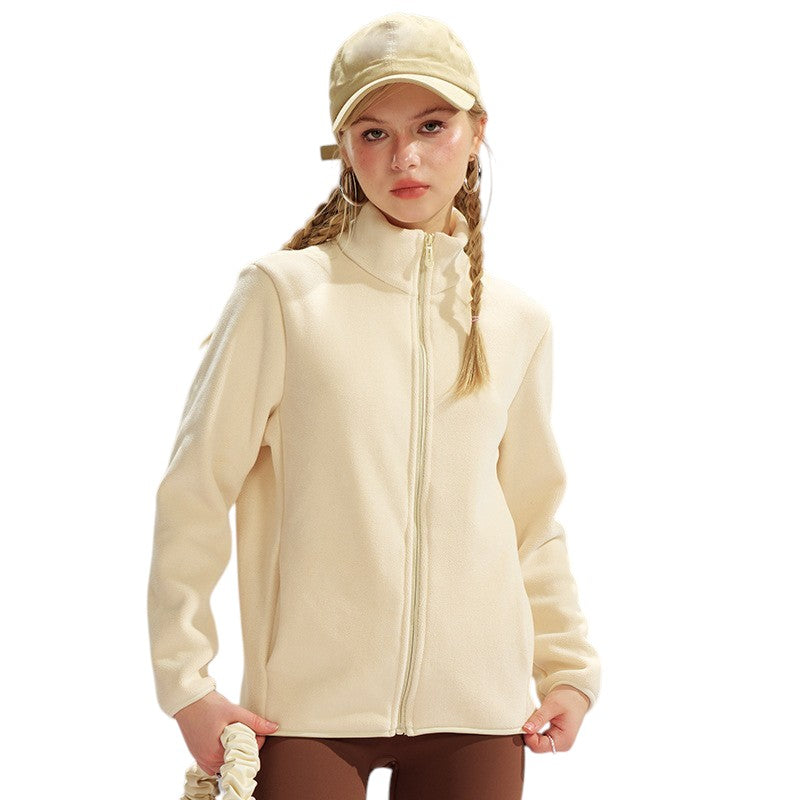 Fleecejacke Damen Stehkragen