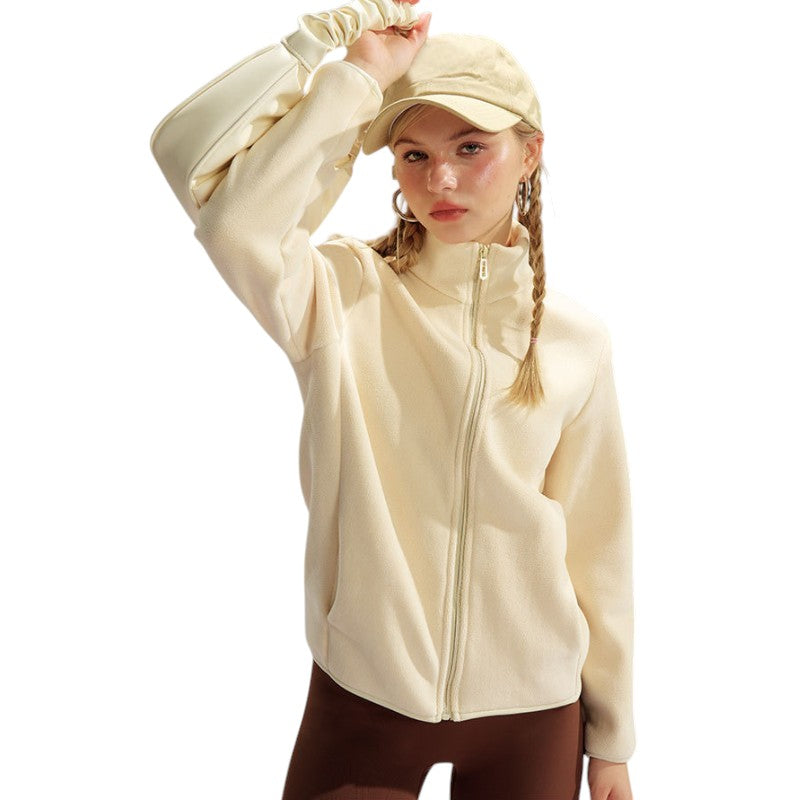 Fleecejacke Damen Stehkragen