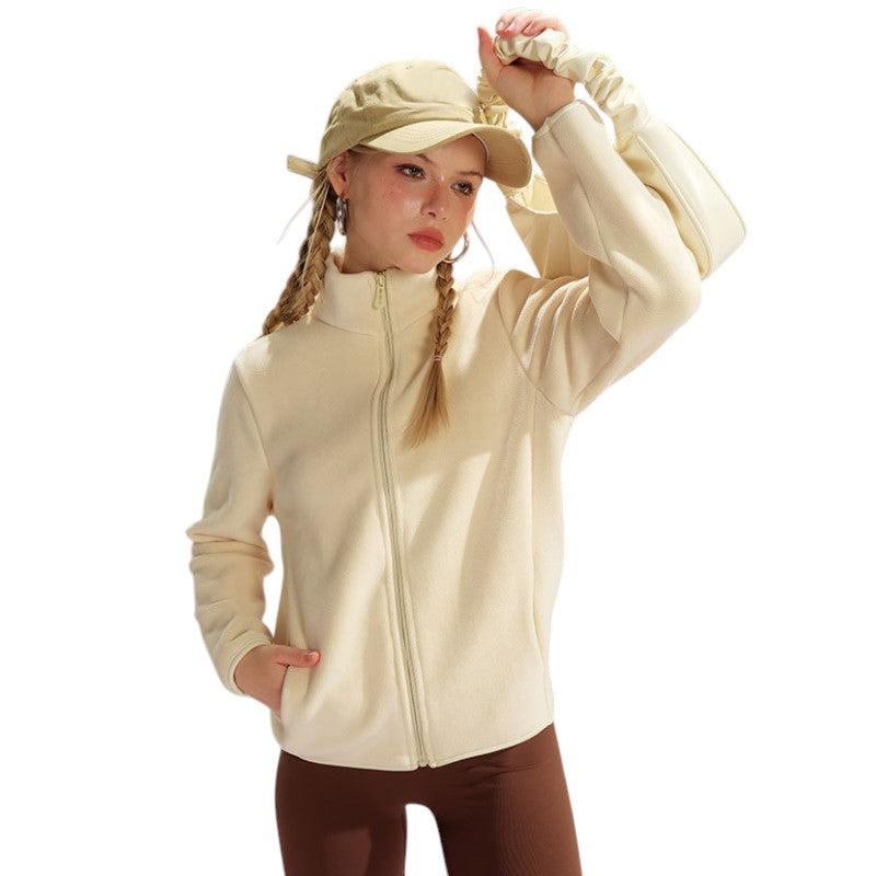 Fleecejacke Damen Stehkragen