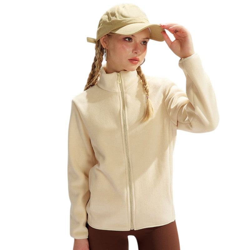 Fleecejacke Damen Stehkragen