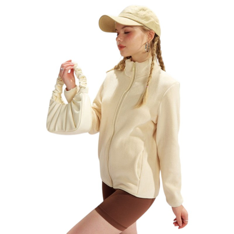 Fleecejacke Damen Stehkragen