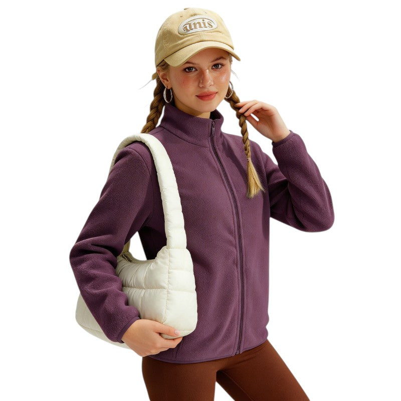 Fleecejacke Damen Stehkragen