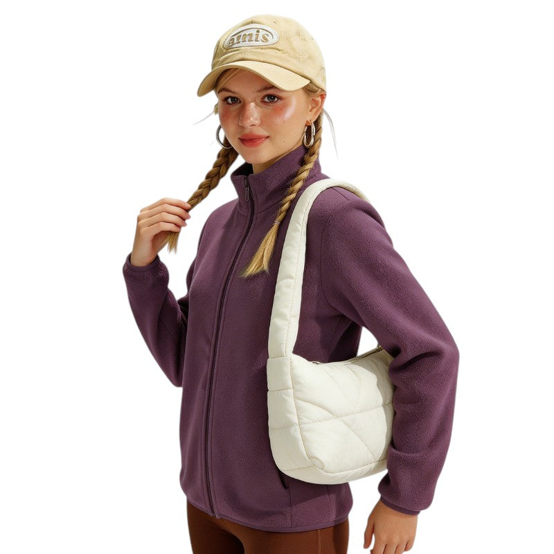 Fleecejacke Damen Stehkragen