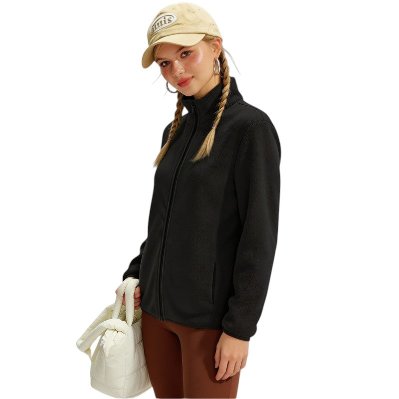 Fleecejacke Damen Stehkragen