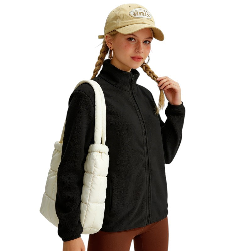 Fleecejacke Damen Stehkragen