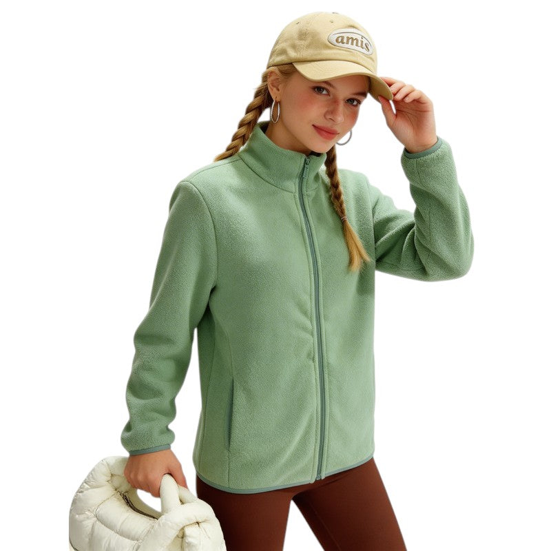 Fleecejacke Damen Stehkragen
