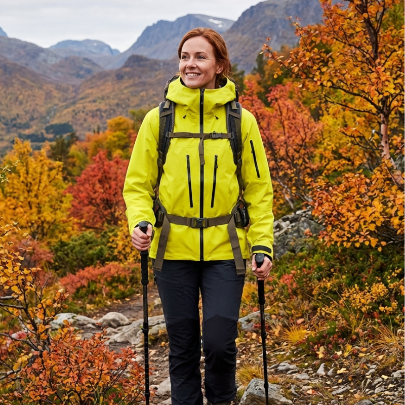 Regenjacke Wandern mit Unterarmbelüftung