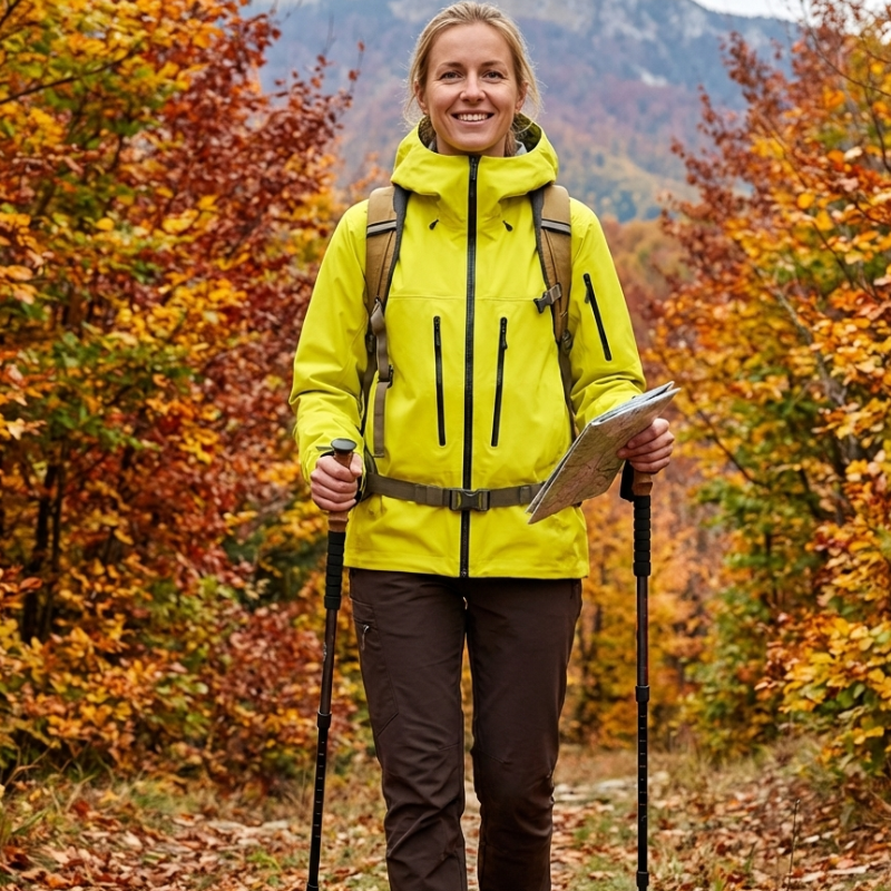 Regenjacke Wandern mit Unterarmbelüftung