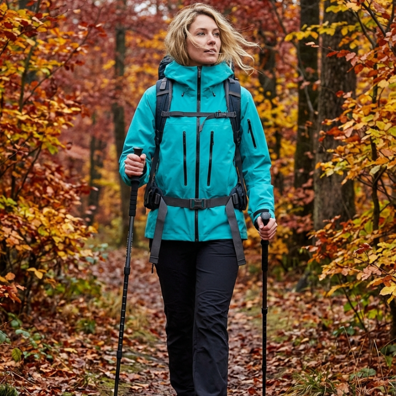 Regenjacke Wandern mit Unterarmbelüftung