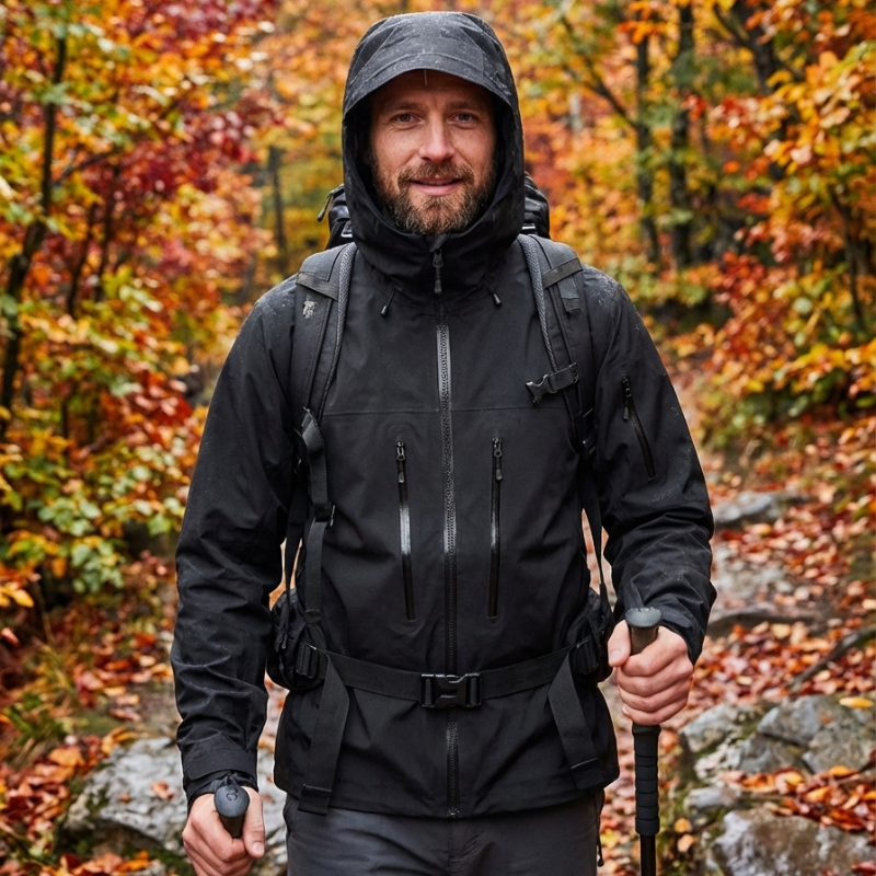 Regenjacke Wandern mit Unterarmbelüftung