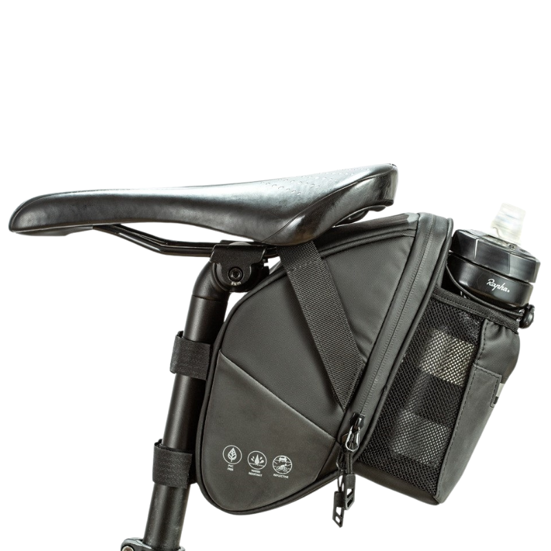 Satteltasche Fahrrad reflektierend mit Flaschenfach