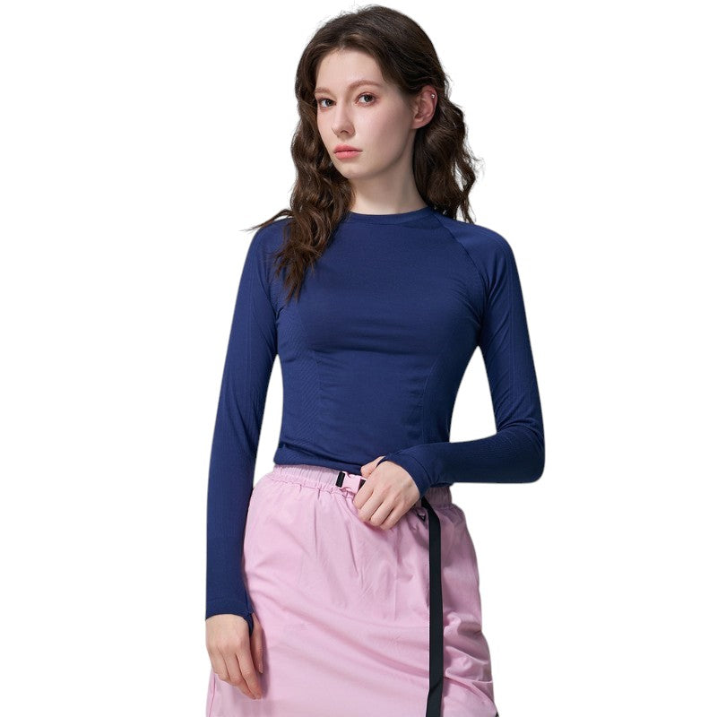 Shirt mit Merinowolle Damen Langarm