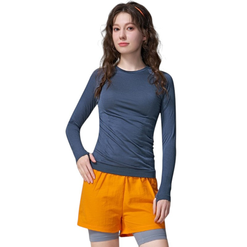 Shirt mit Merinowolle Damen Langarm